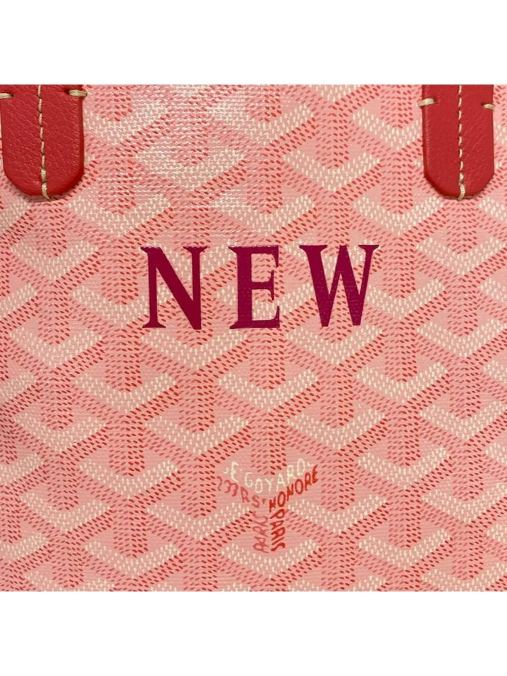 Goyard Tote Bag Poitiers Pink Markage Leather